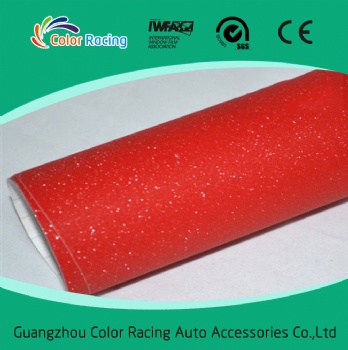 8 Colors available 1.52*20m Self adhesive car wrap red glitter film