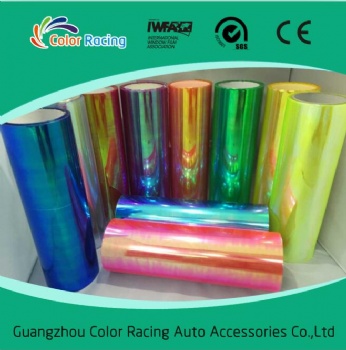 Wholesale 0.3*10M Glossy Chameleon Light Film Vinyl